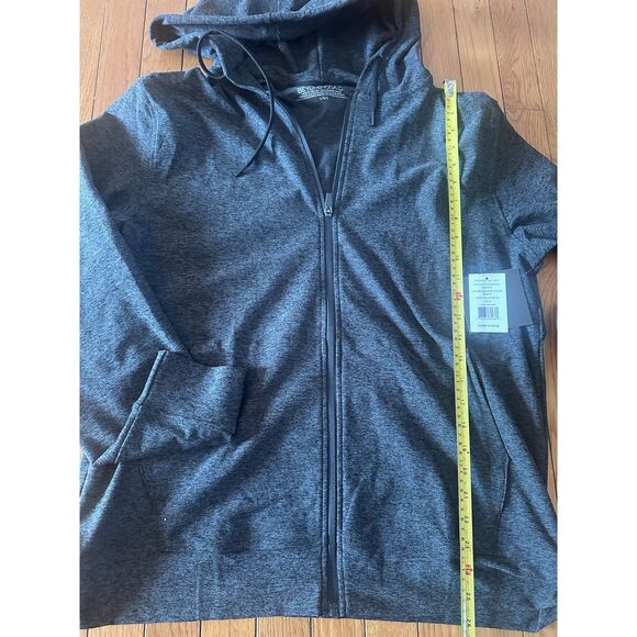 NWT Beyond Yoga $148 Freefit Full Zip Hoodie Men Active Top Black Heather Soft L - Picture 5 of 6